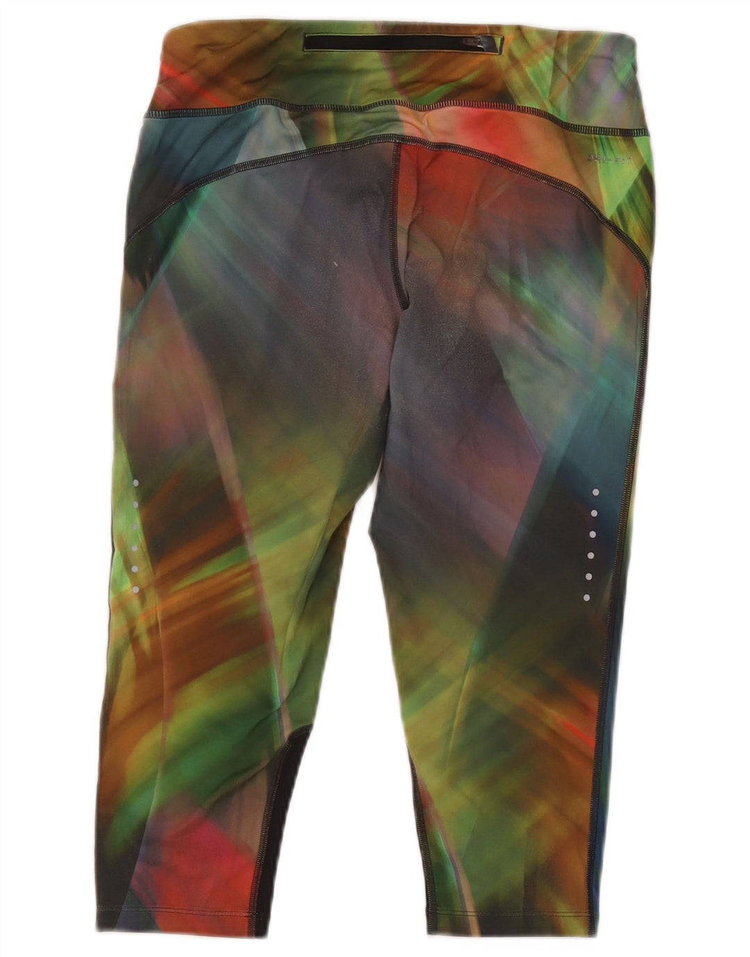 Nike Ženske Dri Fit Capri Leggings UK 14 srednje raznobojne boje na kravatu