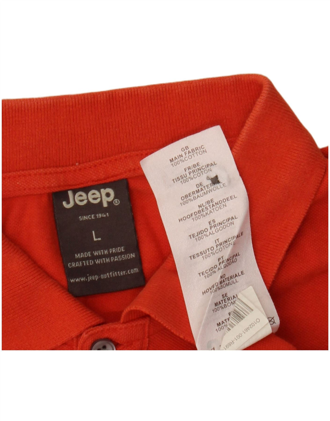 Jeep muška polo majica velika narančasta pamuk