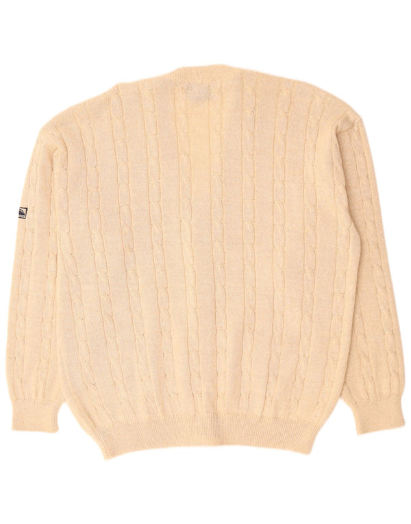 NAVIGARE muški kardigan pulover XL bež pjegava merino vuna