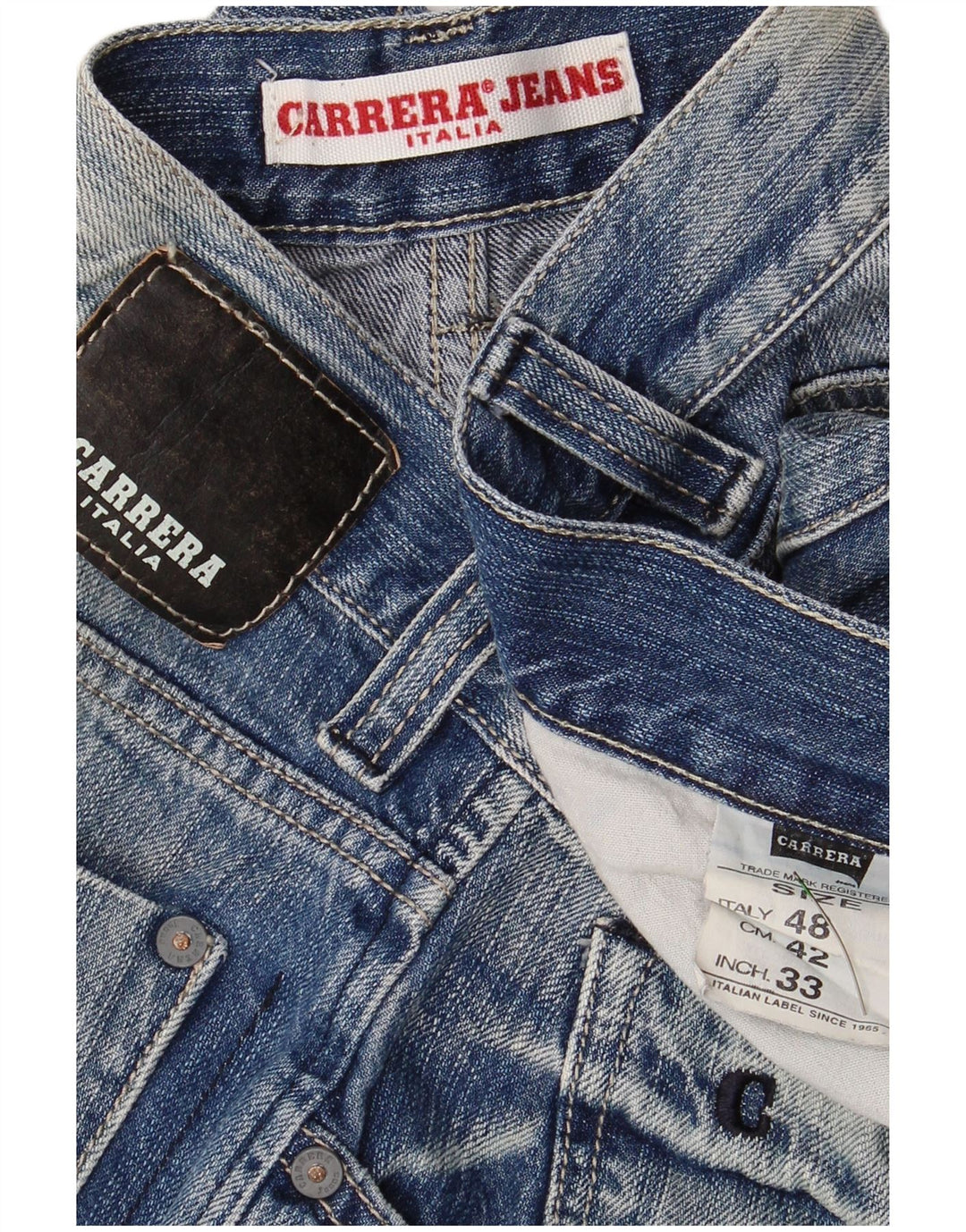 CARRERA Muške traper kratke hlače W33 srednje plave