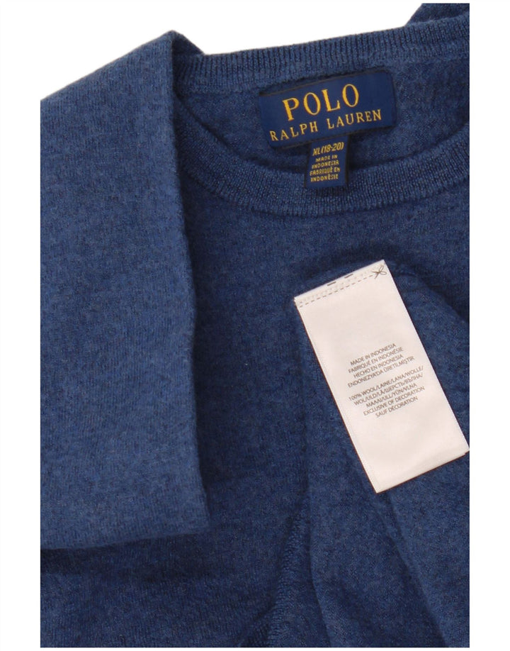 POLO RALPH LAUREN Džemper s okruglim izrezom za dječake 13-14 godina XL tamnoplavi