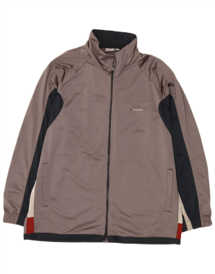 Diadora muška gornja jakna za trenirku UK 48 2XL sivi poliester u boji