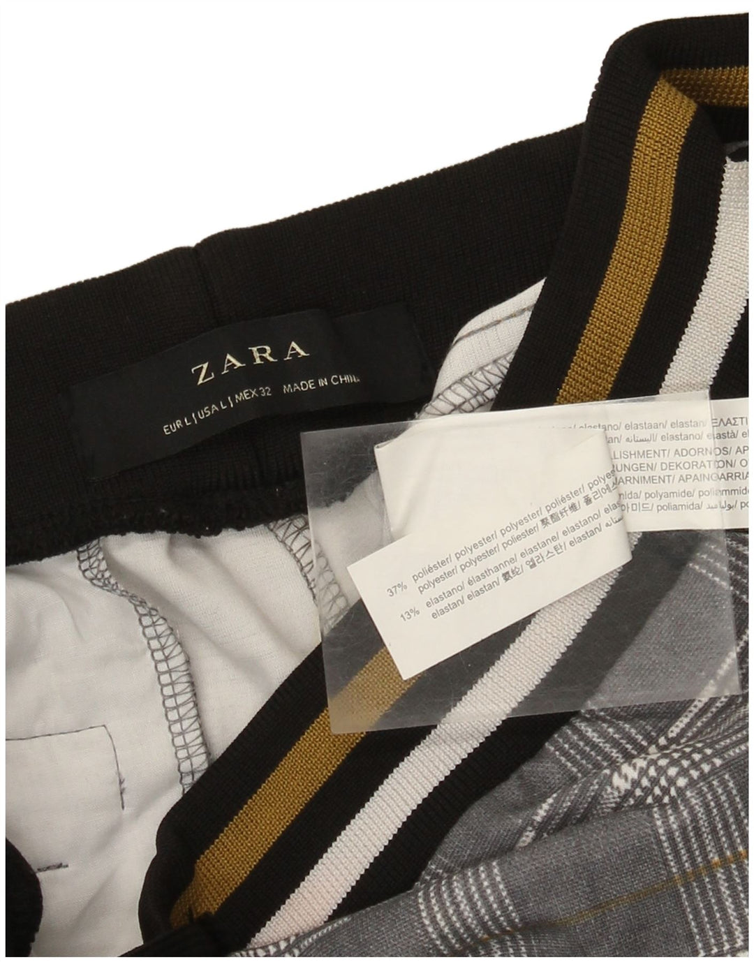 Zara ženske hlače kratke trenirke UK 14 veliki sivi karirani poliester