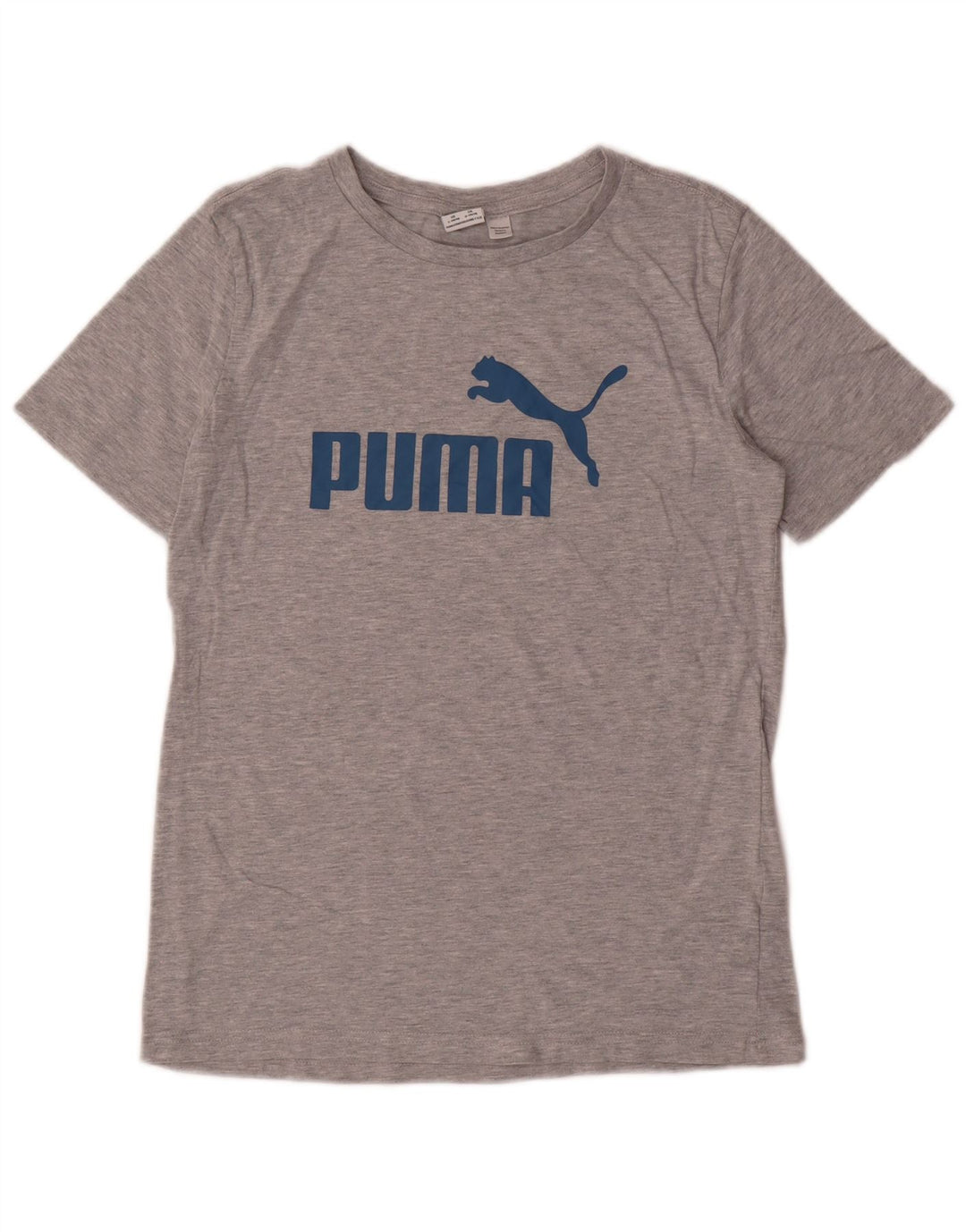 PUMA Boys Graphic T-Shirt Top 14-15 Year Large Grey Pamuk