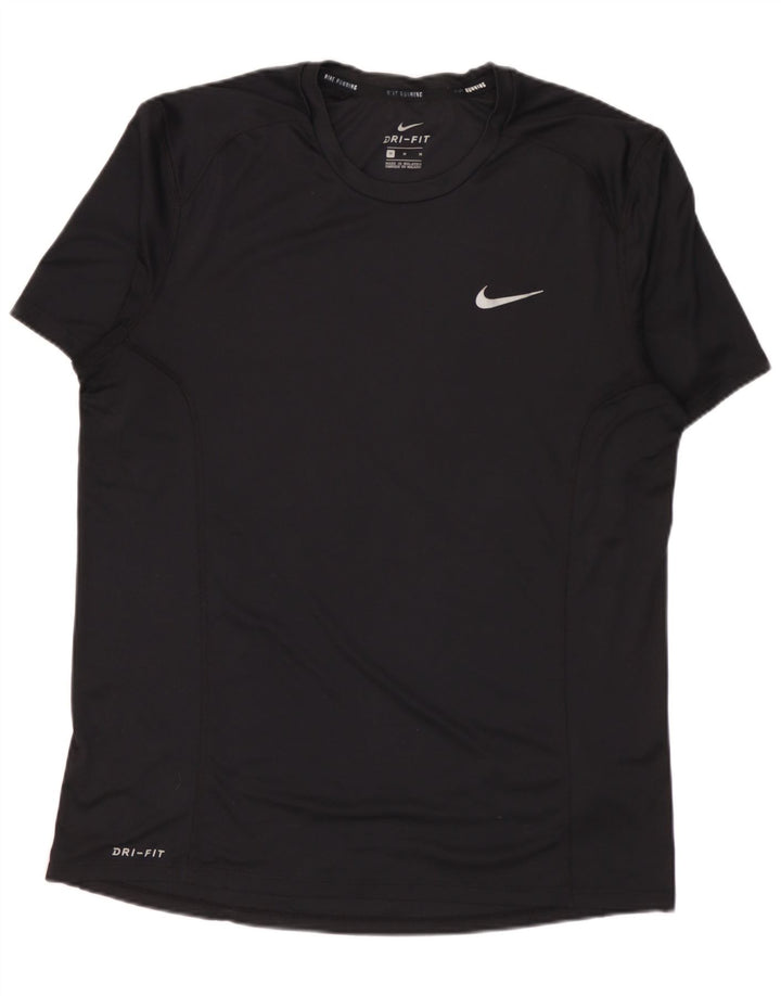 Nike Dri Fit majica kratkih rukava srednji crni poliester