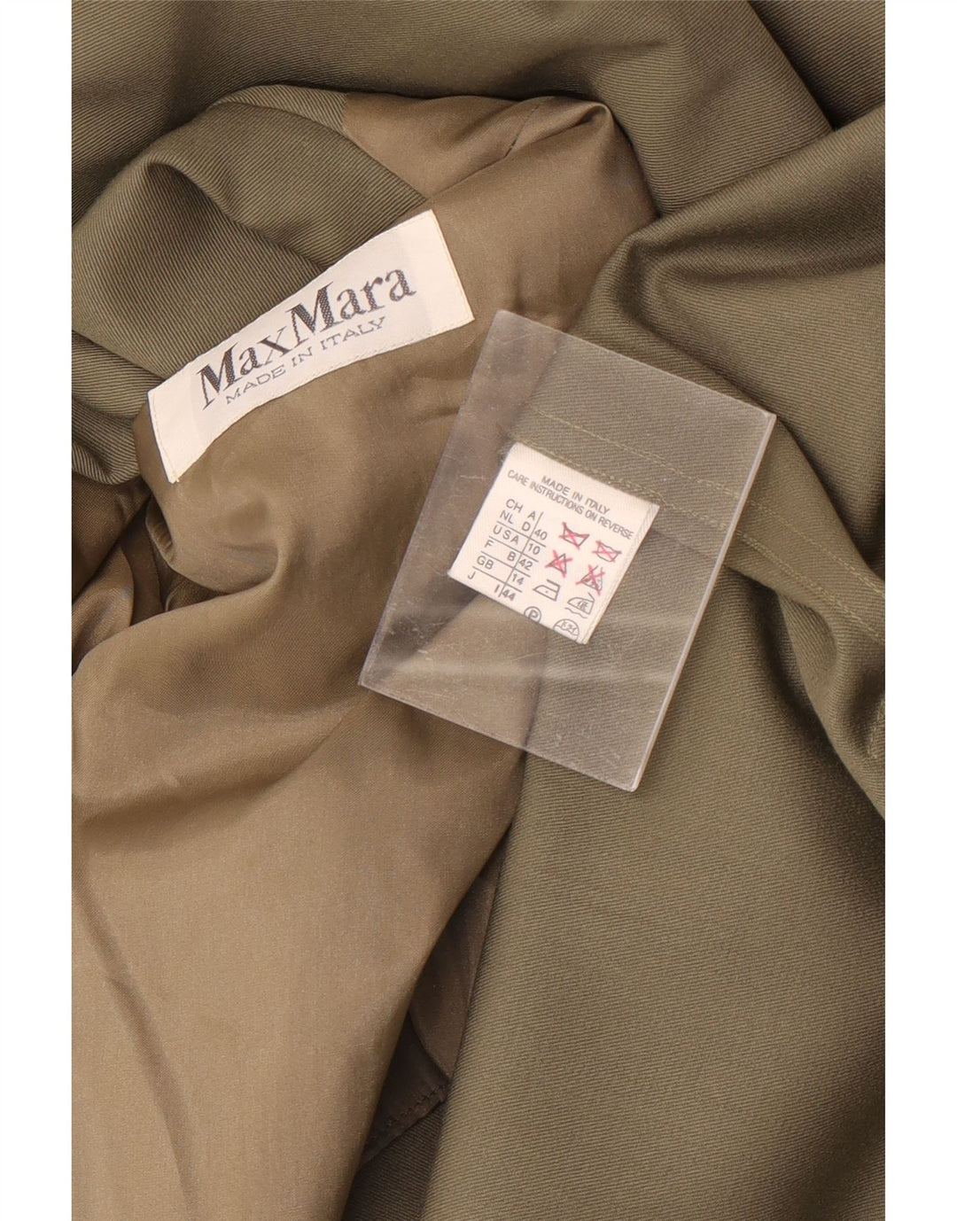 Max Mara ženski preveliki kaput UK 14 velika kaki vuna