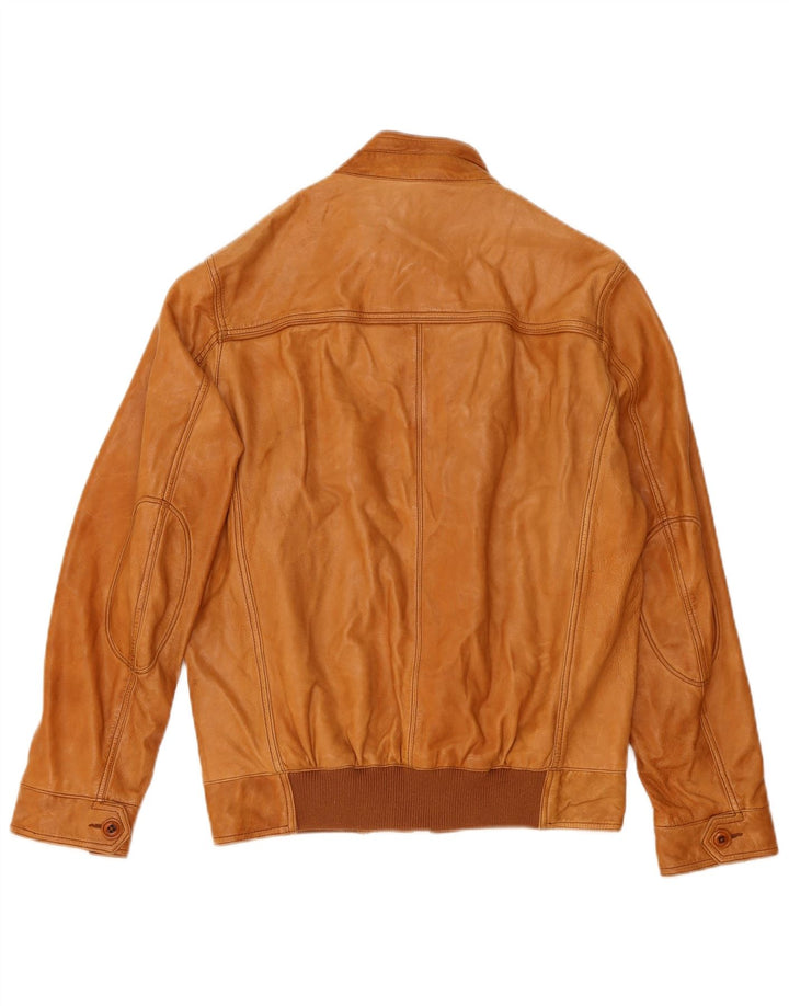 Massimo Dutti muška kožna jakna UK 40 Large Brown Leather