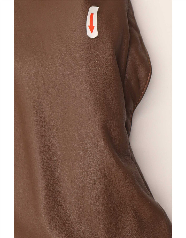 Vintage muška vojna kožna jakna IT 52 XL smeđa