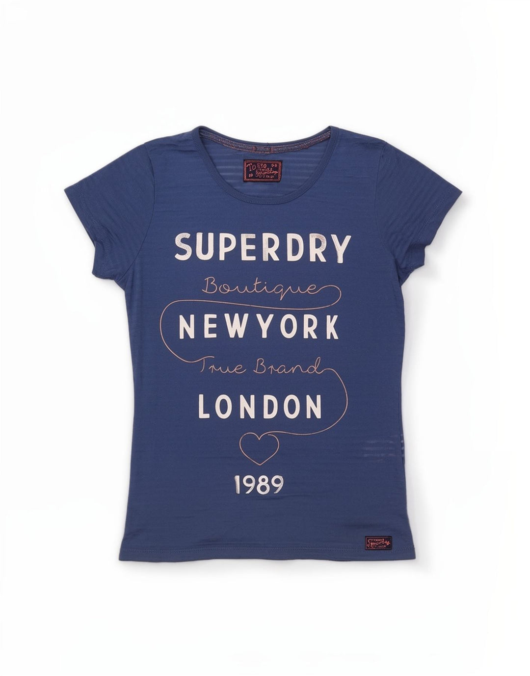 Superdry ženska majica kratkih rukava s grafičkim motivima UK 10 Mali plavi poliester