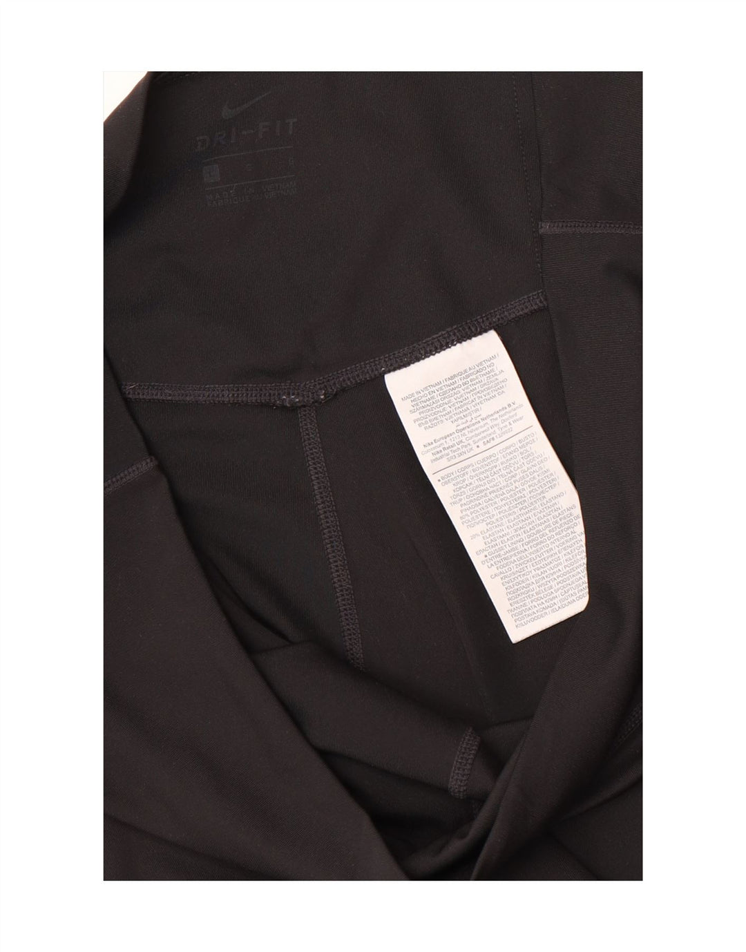 Nike Ženske Dri Fit Graphic Leggings UK 14 Veliki crni poliester