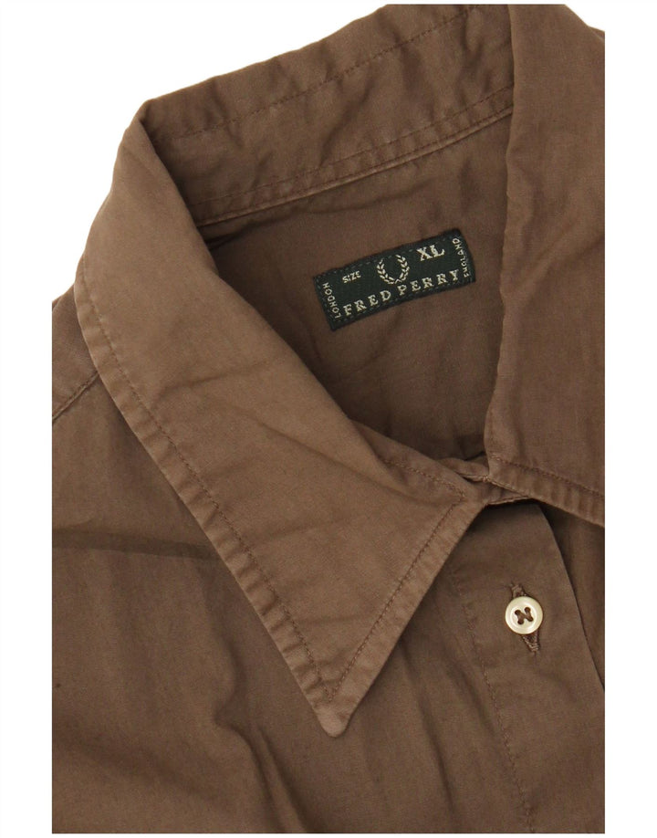 Fred Perry ženska košulja UK 18 XL smeđi pamuk