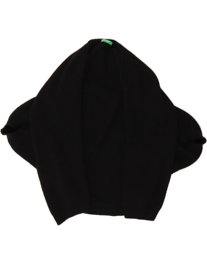 BENETTON Womens Batwing Open Cardigan Sweater UK 10 Small Black Wool Vintage Benetton and Second-Hand Benetton from Messina Hembry 