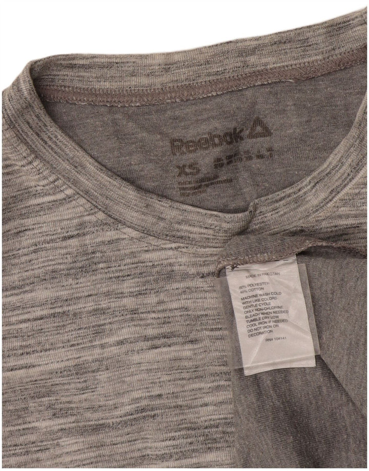 Reebok ženska majica dugih rukava UK 6 XS sivi flekasti poliester