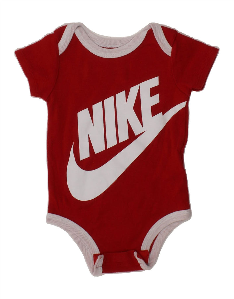 NIKE Baby Boys Graphic Bodysuit 6-9 Months Red Cotton Vintage Nike and Second-Hand Nike from Messina Hembry 
