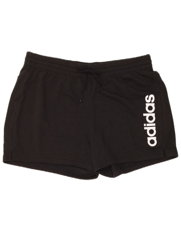 Adidas ženske kratke sportske hlače s grafičkim motivima UK 20/22 XL crne pamučne sportske