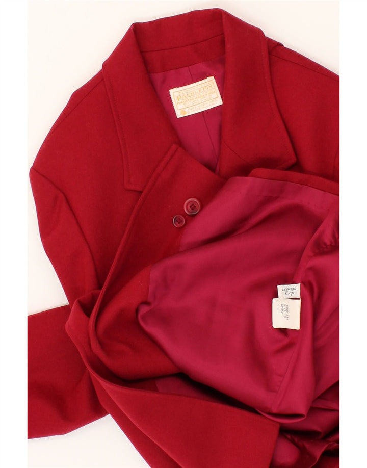 PENDLETON Womens 1 Button Blazer Jacket US 12 Large Red Virgin Wool Vintage Pendleton and Second-Hand Pendleton from Messina Hembry 