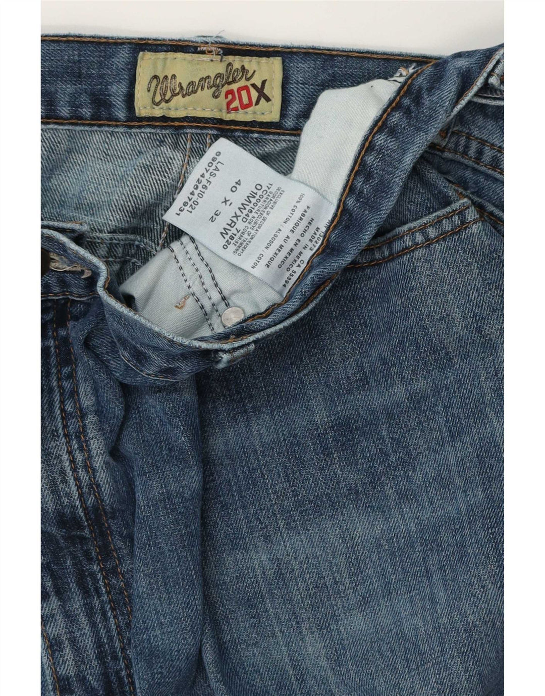 Wrangler muške široke traperice W40 L32 plavi pamuk