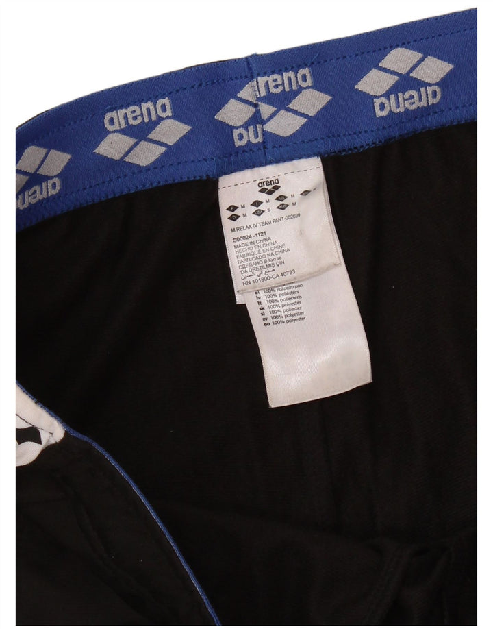 ARENA Muške grafičke hlače od trenirke srednje crne boje od poliestera