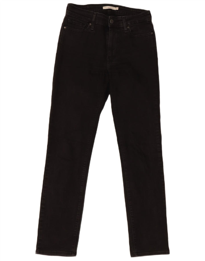 Levi's ženske 712 uske traperice W27 L30 crni pamuk