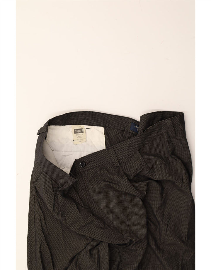 DOCKERS Mens Pegged Casual Shorts W40 XL Grey Check Rayon Vintage Dockers and Second-Hand Dockers from Messina Hembry 