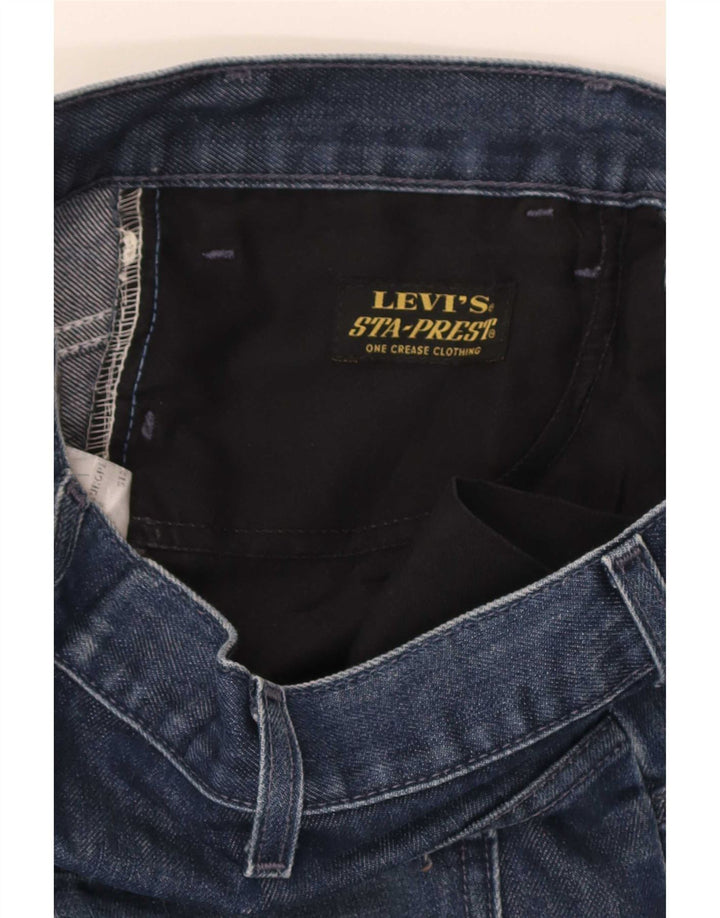 Levi's muške ravne traperice s oštećenjem W33 L34 plavi pamuk