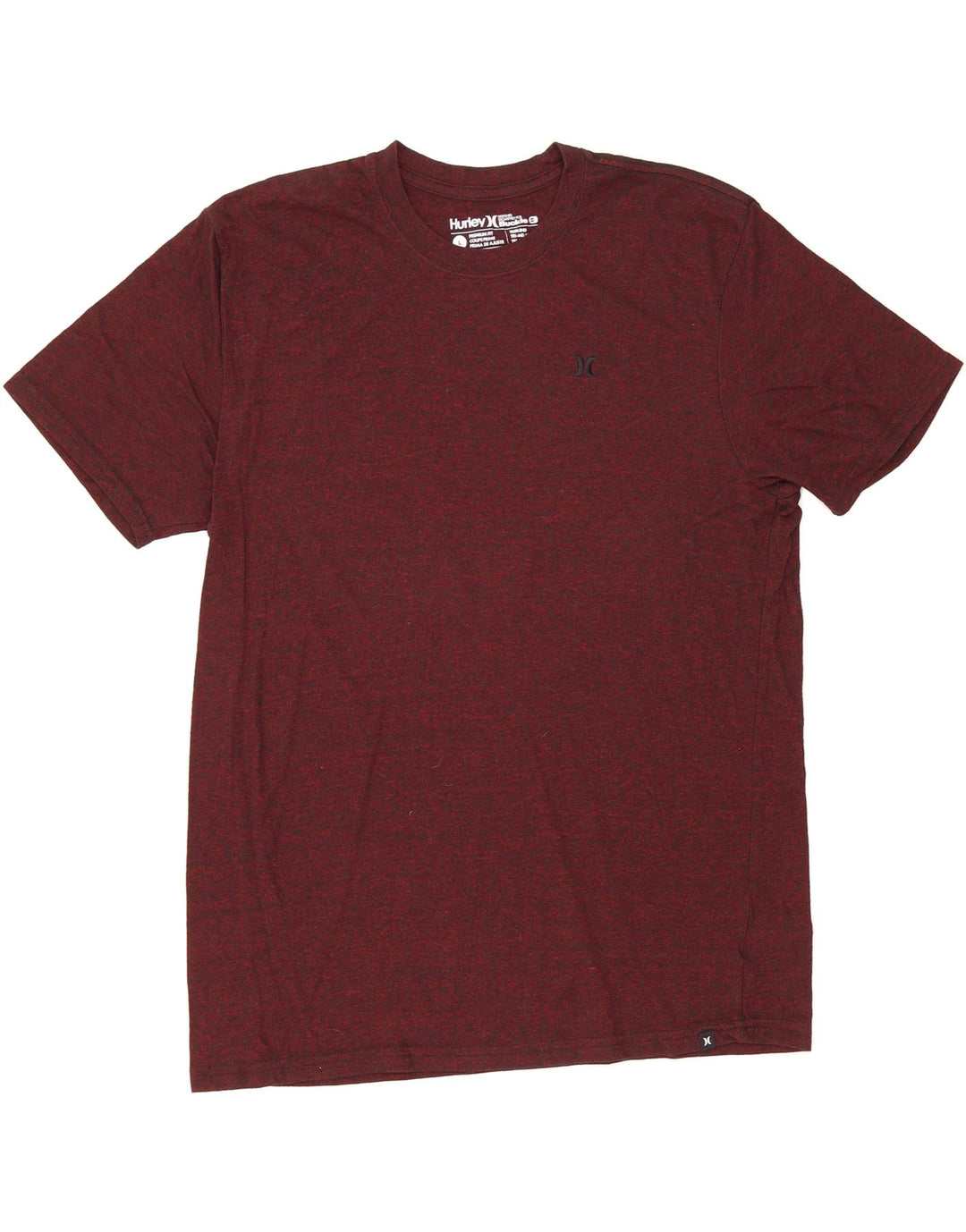 HURLEY Mens T-Shirt Top Large Burgundy Polyester Vintage Hurley and Second-Hand Hurley from Messina Hembry 