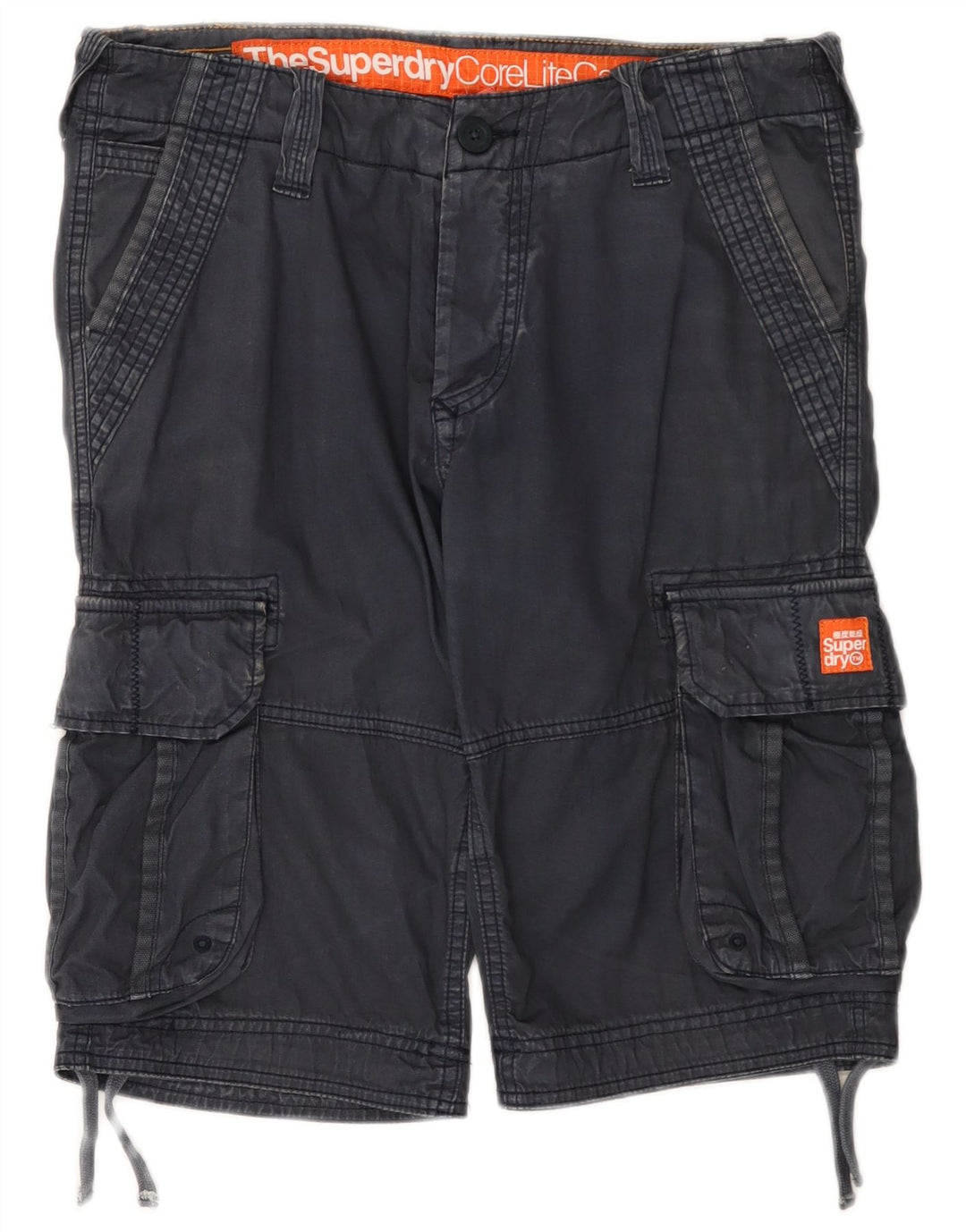 Superdry muške kargo kratke hlače male W32 tamnoplavi pamuk