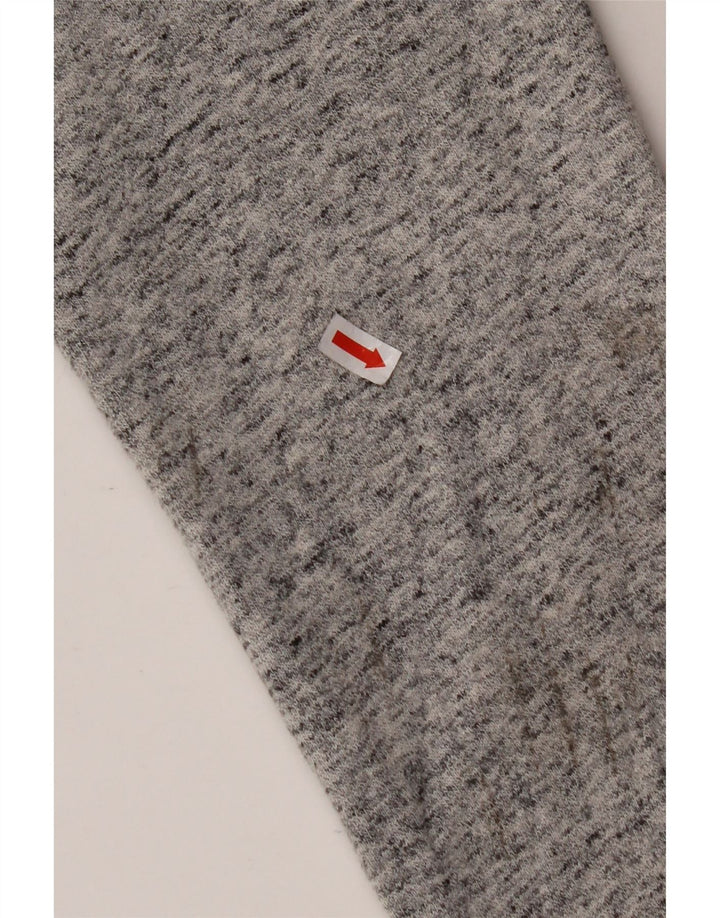 SUPERDRY muški pulover s kapuljačom s patentnim zatvaračem i grafikom XS, sivi flekasti pamuk