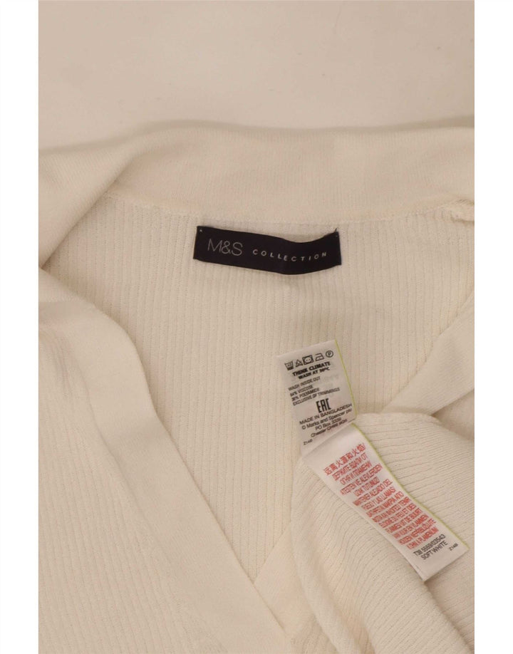 Marks & Spencer ženska polo majica UK 10 Mala bijela viskoza
