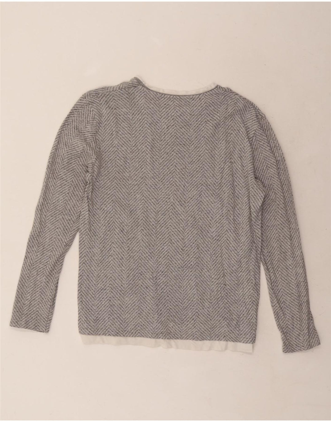 Zara muška majica dugih rukava, velika siva riblja kost