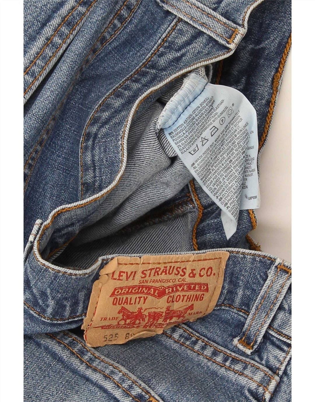 Levi's muške 525 Bootcut traperice W32 L34 plavi pamuk