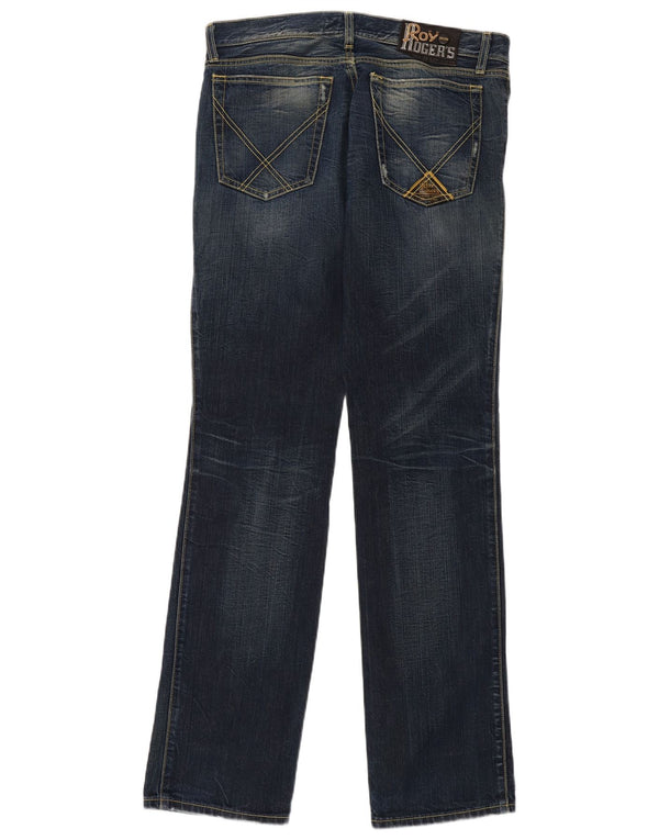 ROY ROGERS Mens Straight Jeans W34 L36 Blue Cotton