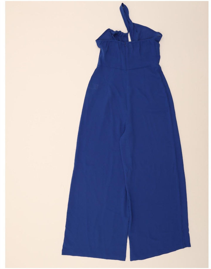 SHEIN Womens Halter Sleeveless Jumpsuit UK 12 Medium  Blue Polyester Vintage Shein and Second-Hand Shein from Messina Hembry 