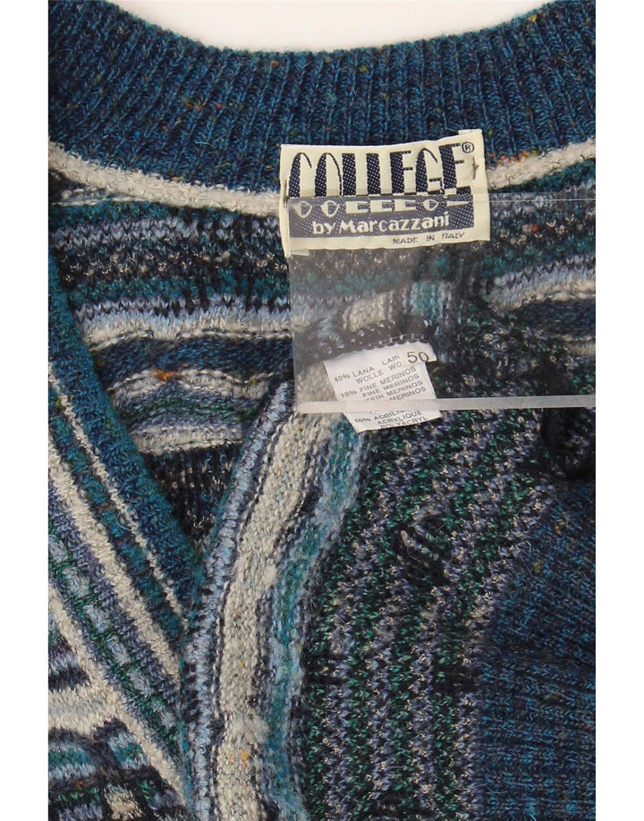 Marcazzani muški kardigan pulover IT 50 Medium Multicolored Fair Isle