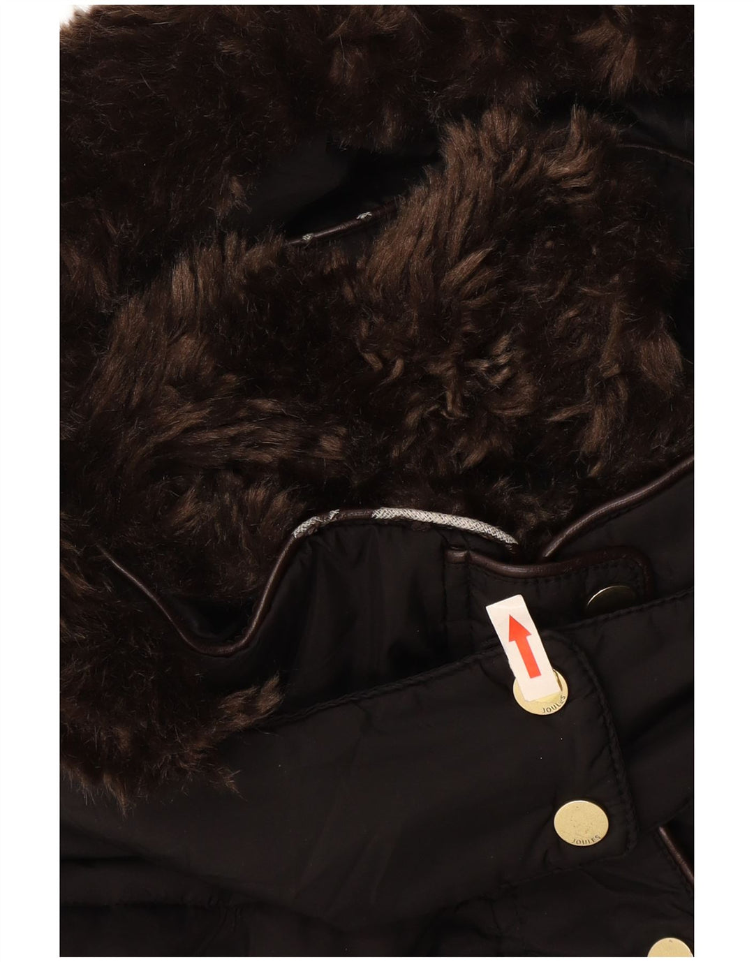 JOULES Ženski podstavljeni kaput s kapuljačom UK 10 Mali crni poliester