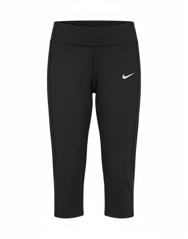Nike ženske Dri Fit Capri tajice UK 8 male crne poliesterske