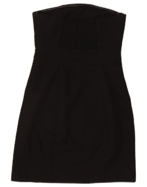 Zara Womens Strapless Dress UK 4 XS Black Polyester