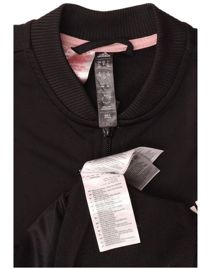 ADIDAS Gornja jakna trenirke za djevojčice 11-12 godina, crni poliester