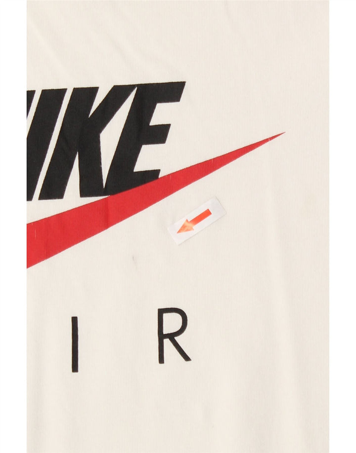 Nike Boys Graphic T-Shirt Top 12-13 Years Large Off White Pamuk