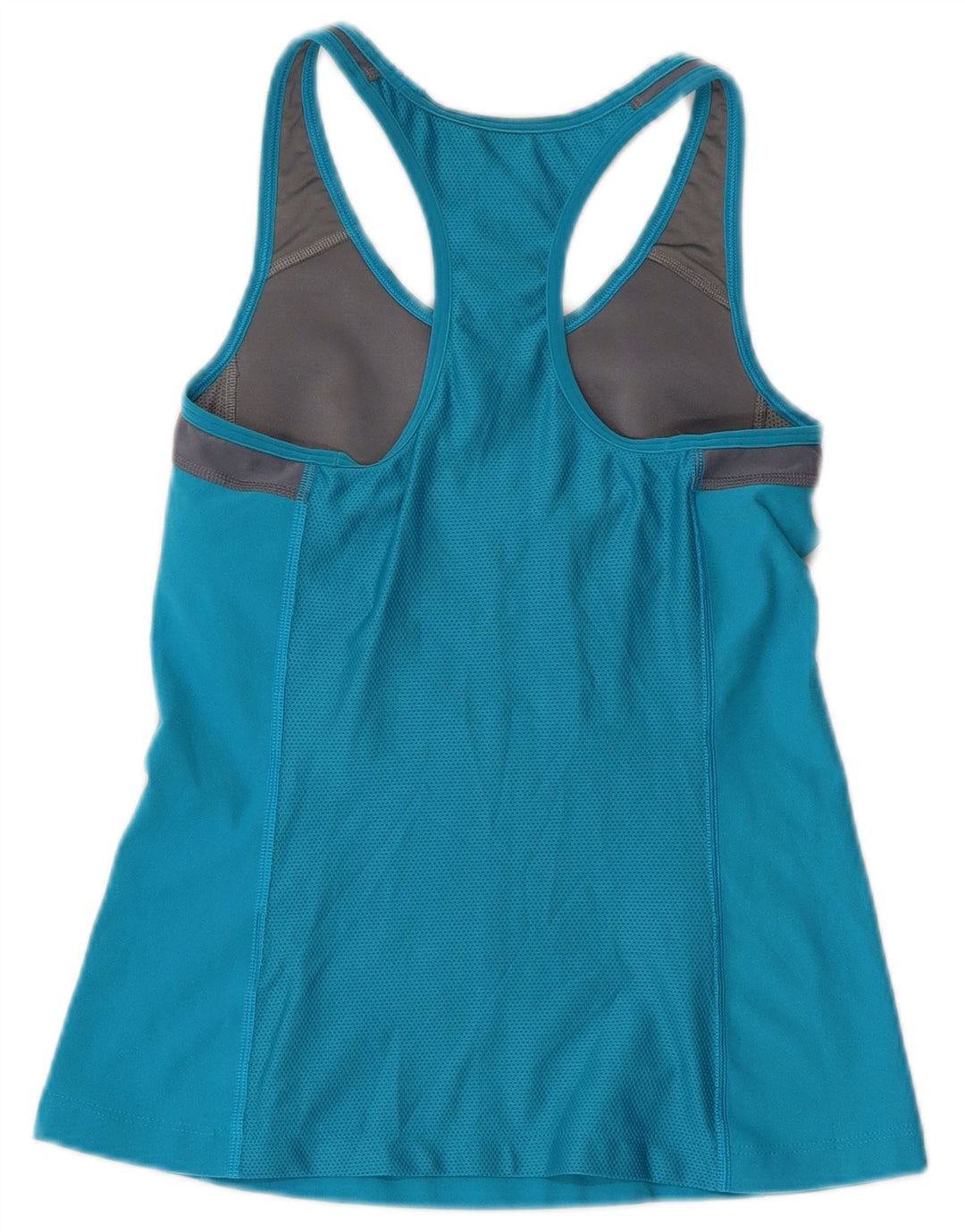 NIKE Ženski Dri Fit Graphic Vest Top UK 12 Medium Blue Colourblock