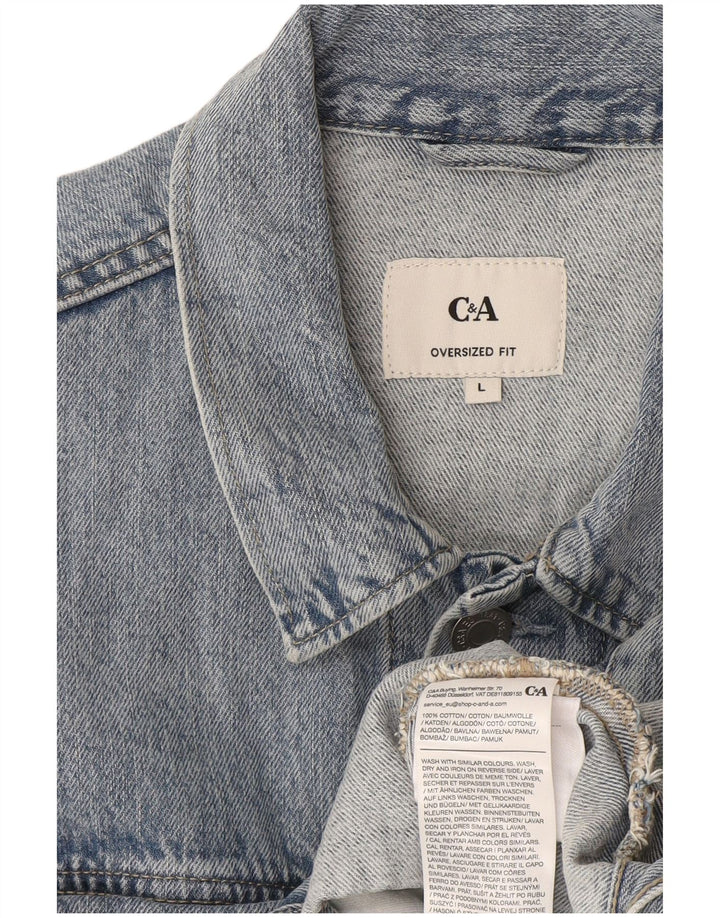 C&A muška prevelika traper jakna UK 40 Large Blue Cotton