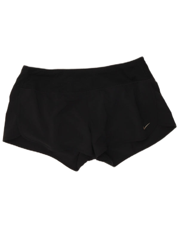 Nike ženske kratke sportske hlače Dri Fit UK 14 srednje crne boje od poliestera