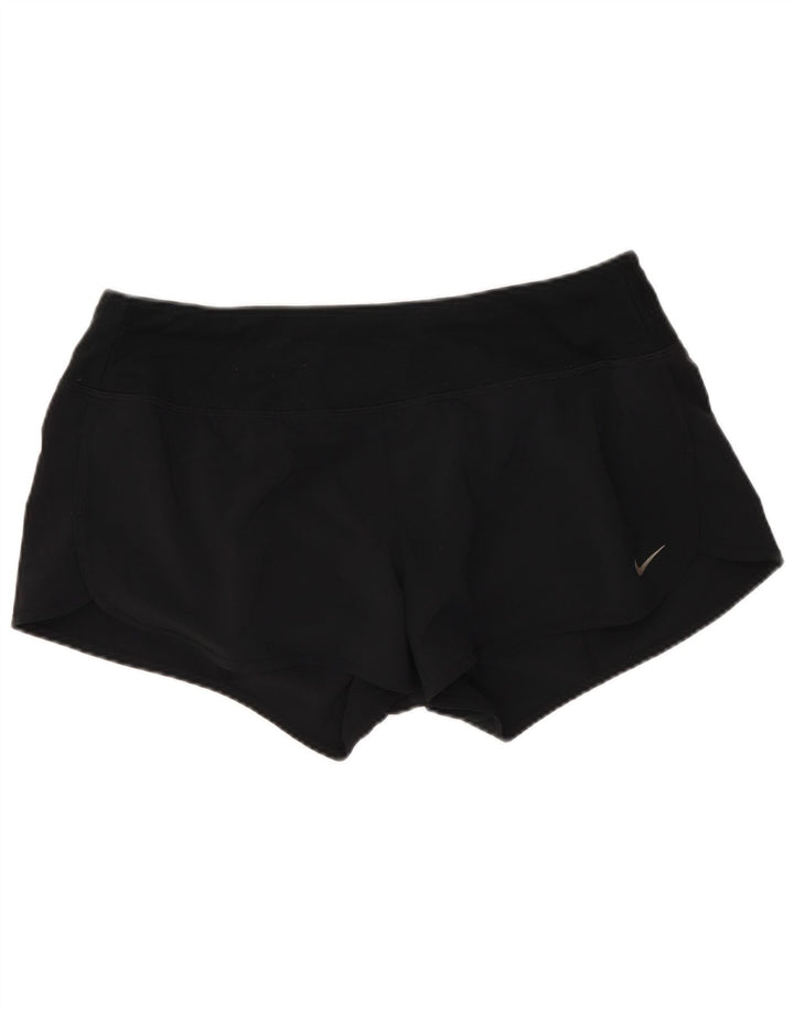 Nike ženske kratke sportske hlače Dri Fit UK 14 srednje crne boje od poliestera