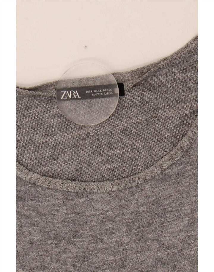 Zara ženski prsluk UK 16 Large Grey Fair Isle
