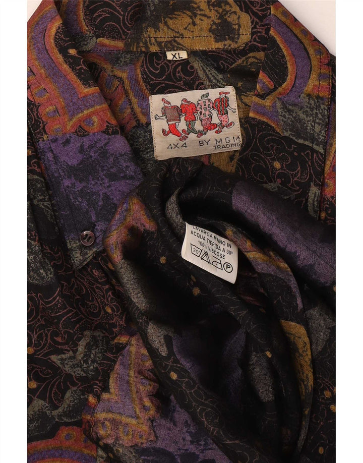 Vintage muška košulja XL višebojna paisley viskoza