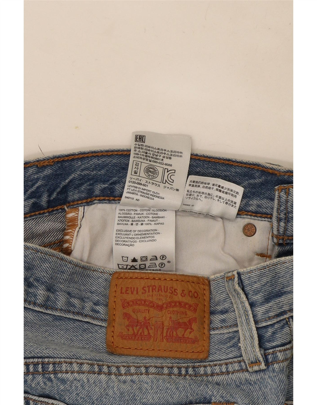 Levi's ženska mini traper suknja od plavog plavog plavog plavog pamuka W28