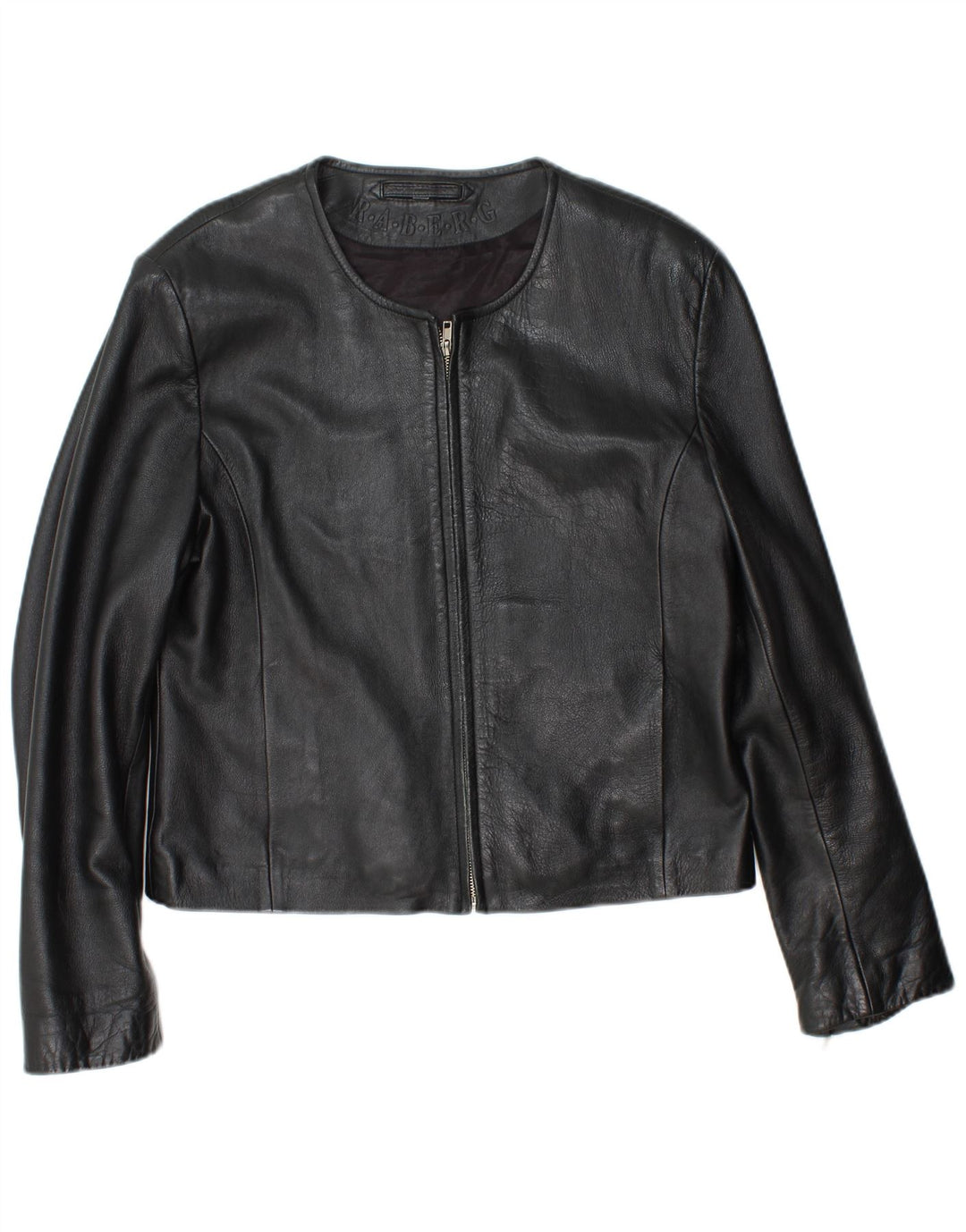 RABERG ženska crna kožna jakna EU 42 velika crna koža