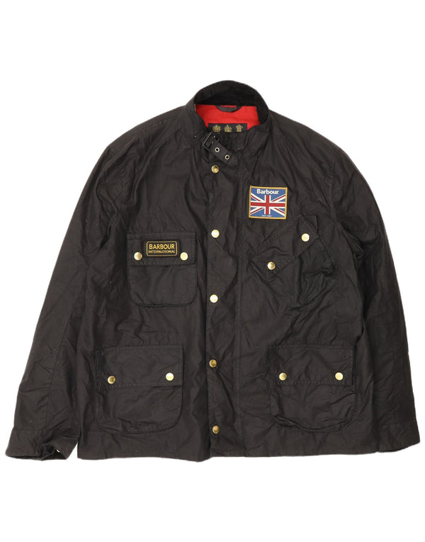 Barbour muška jakna od voštanog pamuka UK 44 2XL crni pamuk