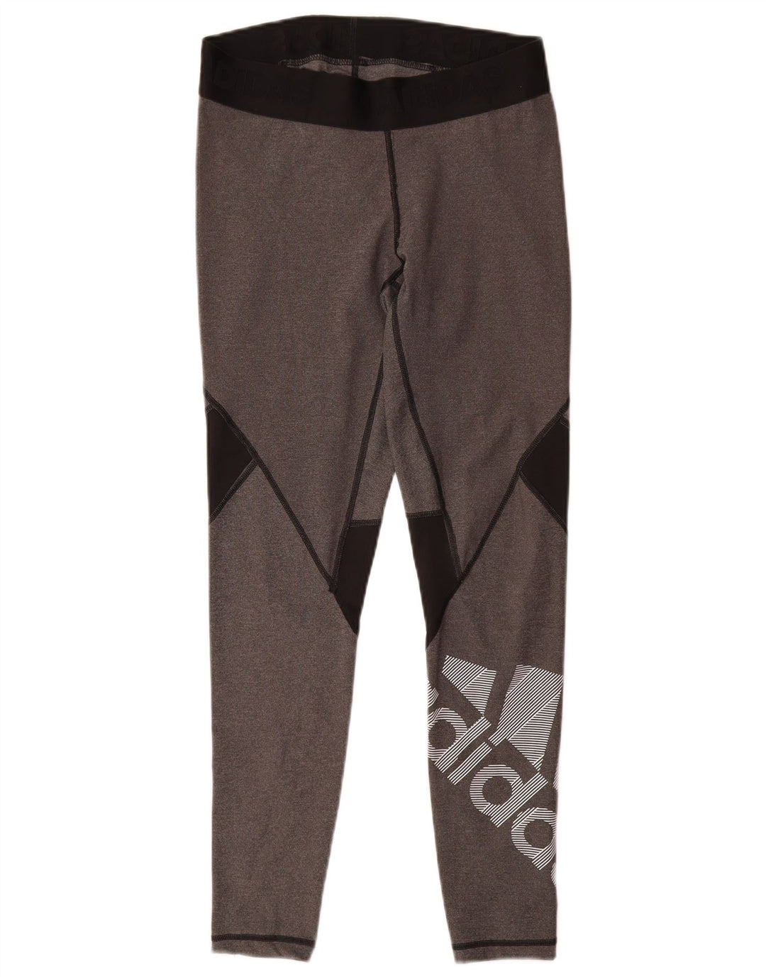 Adidas ženske grafičke tajice UK 12/14 srednje sive boje poliester