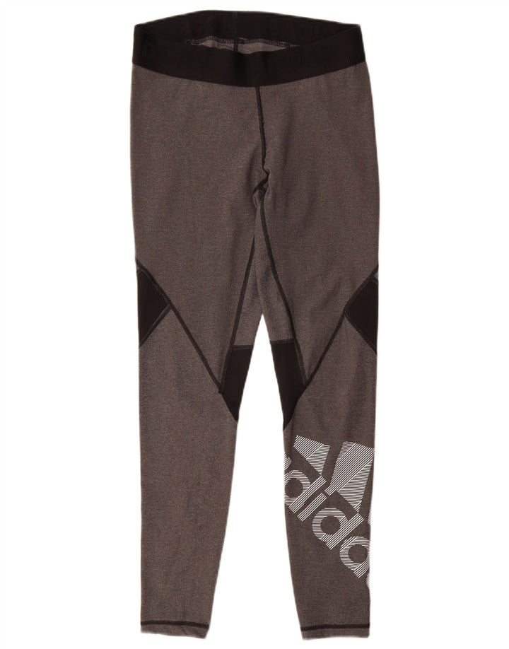 Adidas ženske grafičke tajice UK 12/14 srednje sive boje poliester